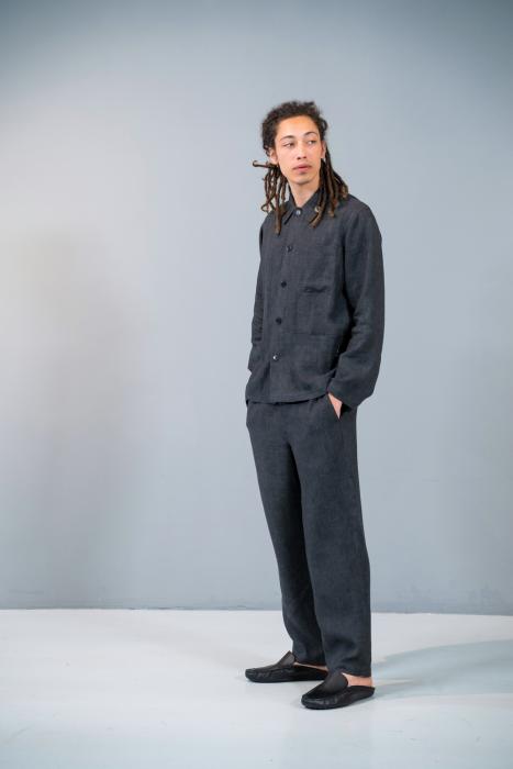 さ*う様 90s〜00s agnès b. short blouson black cotton men's jacket agnès b. x Dolmen